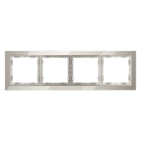 Рамка стеклянная VOLTUM S70 на 4 поста, (кашемир, стекло) VLS110403 Рамка стеклянная VOLTUM S70 на 4 поста, (кашемир, стекло) VLS110403