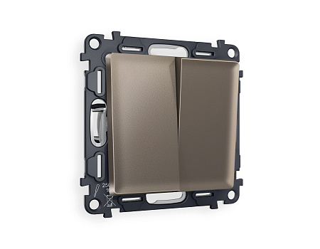 Комплект механизма 2-клавишного перекрестного выключателя 10A-250V Ambrella Volt Alfa MA633030