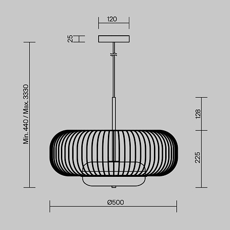Светильник подвесной светодиодный Maytoni Levitation MOD376PL-L30G3K Светильник подвесной светодиодный Maytoni Levitation MOD376PL-L30G3K