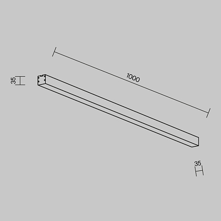 Линейный светильник светодиодный 3000К 1000*35*35мм Maytoni LL311011