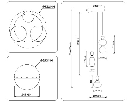 Светильник подвесной светодиодный High light LH53143
