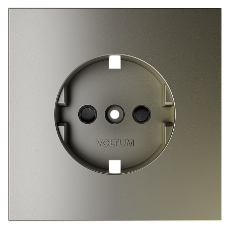 Накладка для розетки с заземлением и защитными шторками Voltum S70 (шелк) VLS000704 Накладка для розетки с заземлением и защитными шторками Voltum S70 (шелк) VLS000704
