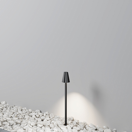 Уличный грунтовый светодиодный светильник Maytoni Cane O504FL-L1B3K