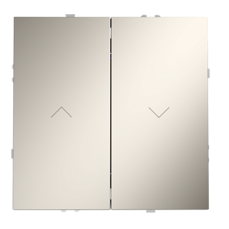 Выключатель двухклавишный встраиваемый для жалюзи 10А Voltum S70 (кашемир) VLS020703