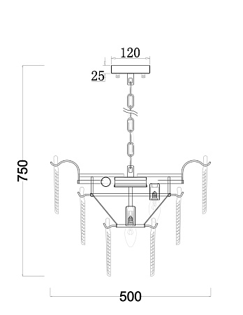 Подвесная люстра Freya Hloya FR5143PL-07G Подвесная люстра Freya Hloya FR5143PL-07G