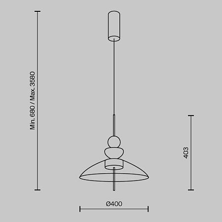 Светильник подвесной светодиодный Maytoni Bangkok MOD185PL-L12CG3K3