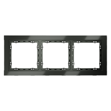 Рамка стеклянная VOLTUM S70 на 3 поста, (титан, стекло) VLS110306 Рамка стеклянная VOLTUM S70 на 3 поста, (титан, стекло) VLS110306