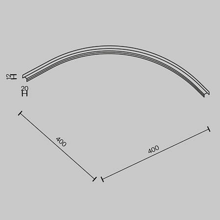 Коннектор радиусный R300 Maytoni Basity TRA172CL-R300-11B