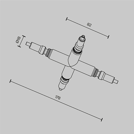 Коннектор X образный для штанговой системы Maytoni Axity CA008TX-BS