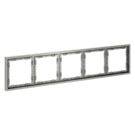 Рамка пластиковая VOLTUM S70 на 5 постов, (сталь) VLS100505