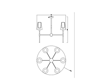 Люстра на штанге Freya Tida FR5196PL-06BBS Люстра на штанге Freya Tida FR5196PL-06BBS