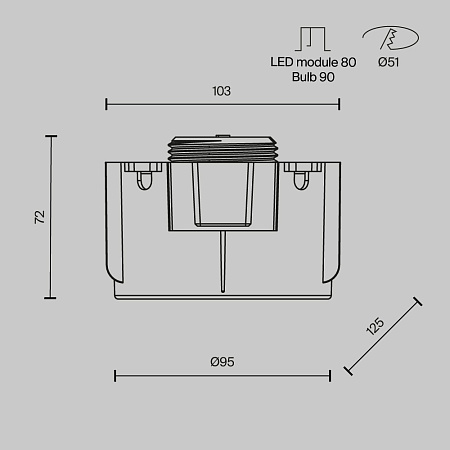 Светильник встраиваемый Maytoni Intro 2.0 DL136-GU10-W