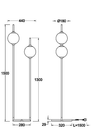 Торшер светодиодный Maytoni The Sixth Sense Z020FL-L12BS3K