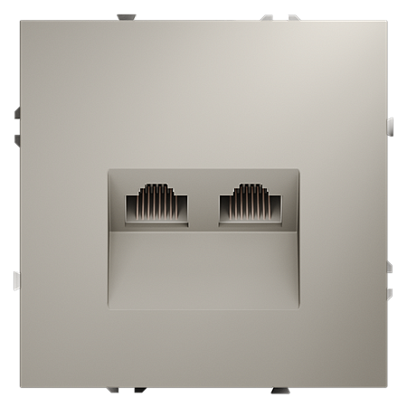 Розетка компьютерная встраиваемая VOLTUM S70 двойная RJ45+RJ45 кат.6, (кашемир) VLS060203 Розетка компьютерная встраиваемая VOLTUM S70 двойная RJ45+RJ45 кат.6, (кашемир) VLS060203