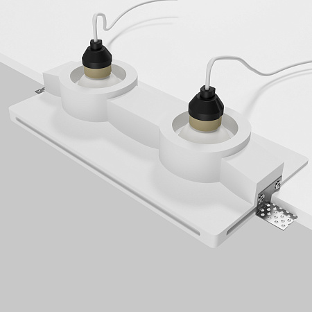 Светильник встраиваемый Maytoni Gyps Modern DL124-GU10-02-TRS-W