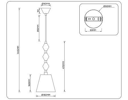 Светильник подвесной High light LH75405