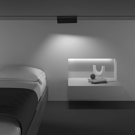 Трековый магнитный однофазный светодиодный светильник Maytoni Points Rot Gravity TR077-2-20W3K-B