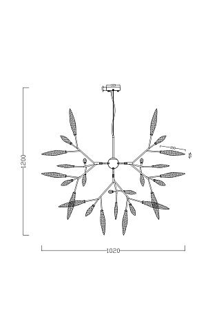 Люстра подвесная Freya Iris FR5067PL-36B