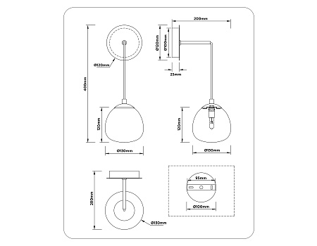 Бра Ambrella light HIGH LIGHT LH51005