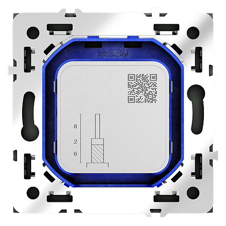 Розетка телевизионнная встраиваемая VOLTUM S70 оконечная TV+SAT, (графит) VLS060407
