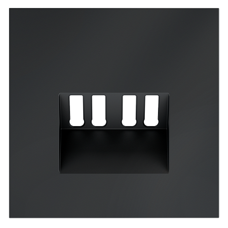 Накладка для розетки акустической 4-местной Voltum S70 (графит) VLS001507