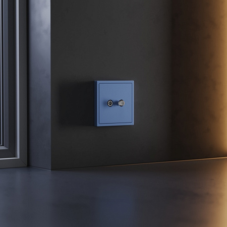 Накладка для розетки телевизионной оконечной TV+SAT Voltum S70 (деним) VLS001615