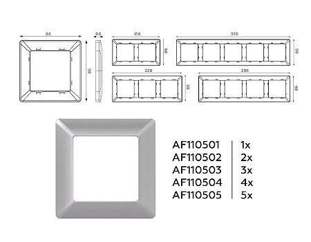 Рамка 3-постовая Ambrella Volt ALFA Line AF110503