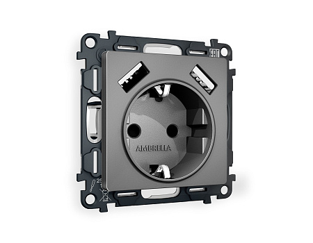 Комплект механизма электрической розетки Ambrella Volt ALFA MA659010