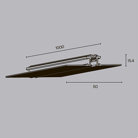 Шинопровод магнитный встраиваемый Maytoni Levity TRX184-131B