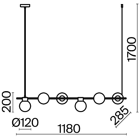Светильник подвесной Freya Gatsby FR5232PL-06B