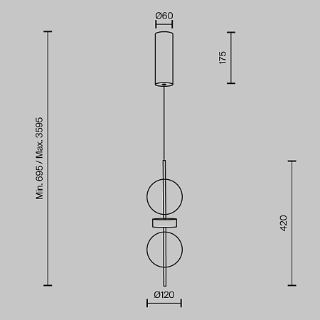 Светильник подвесной светодиодный Maytoni Double Moon MOD478PL-L8B3K Светильник подвесной светодиодный Maytoni Double Moon MOD478PL-L8B3K