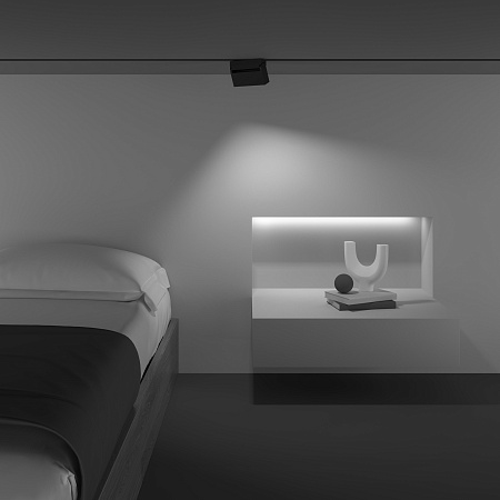 Трековый магнитный однофазный светодиодный светильник Maytoni Points Rot Gravity TR077-2-10W4K-B