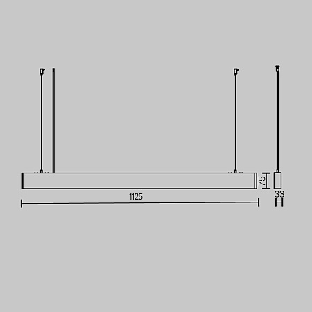 Светильник подвесной светодиодный Maytoni BASIS P051PL-36W2.7-6K-B