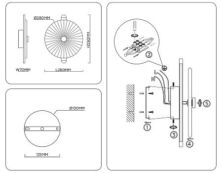 Светильник настенный светодиодный High light LH31143 Светильник настенный светодиодный High light LH31143
