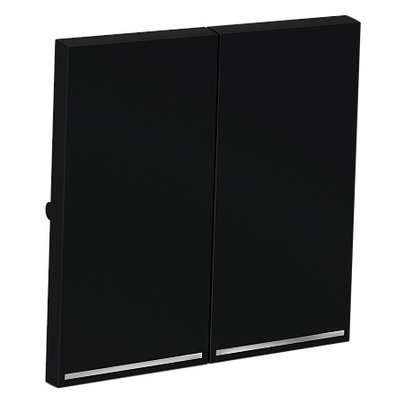 Клавиши для выключателя/переключателя двухклавишного с подсветкой Voltum S70 (графит) VLS000407