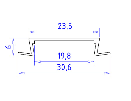 Встраиваемый профиль для ленты ILLUMINATION GP1100WH