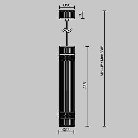 Светильник подвесной Maytoni Metropolis MOD475PL-01B
