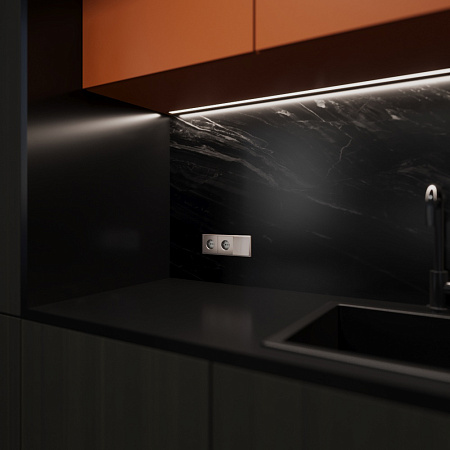 Клавиши для выключателя/переключателя двухклавишного Voltum S70 METAL (платина) VLSM000310