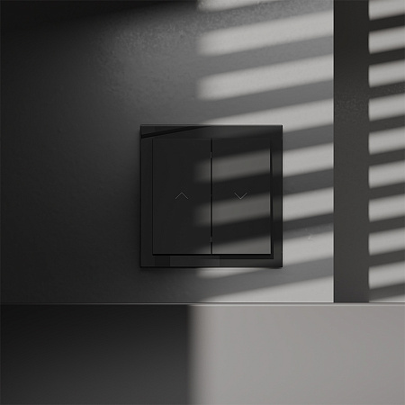 Выключатель двухклавишный встраиваемый для жалюзи 10А Voltum S70 (черный матовый) VLS020708 Выключатель двухклавишный встраиваемый для жалюзи 10А Voltum S70 (черный матовый) VLS020708
