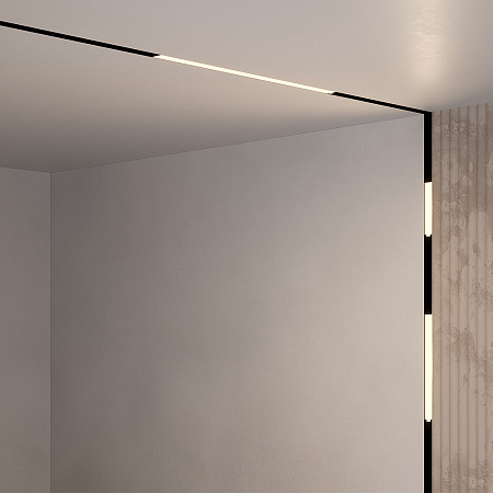 Трековый магнитный однофазный светодиодный светильник Maytoni Basis Gravity TR074-2-12W4K-B