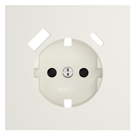 Накладка для розетки с заземлением и защитными шторками, с USB A+C Voltum S70 (хлопок) VLS001013 Накладка для розетки с заземлением и защитными шторками, с USB A+C Voltum S70 (хлопок) VLS001013