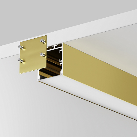 Алюминиевый профиль накладной-подвесной 35x35 (Латунь, 2 м) Maytoni ALM-3535BT-BR-2M 633005