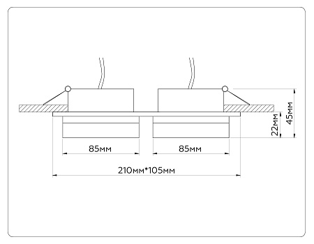 Светильник встраиваемый Ambrella light TN52424