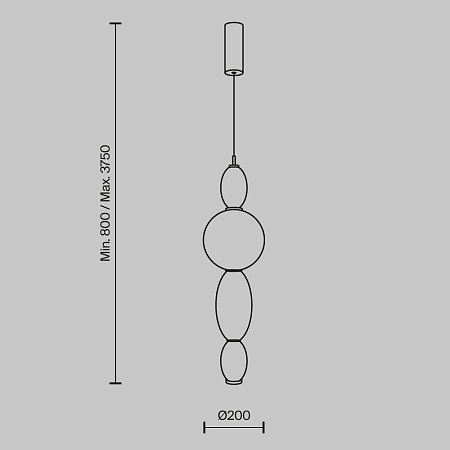 Светильник подвесной светодиодный Maytoni Adore MOD297PL-L12BS3K