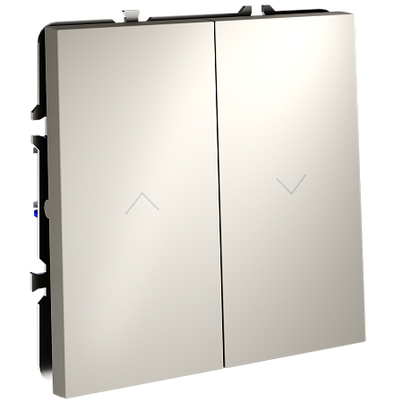 Выключатель двухклавишный встраиваемый для жалюзи 10А Voltum S70 (кашемир) VLS020703