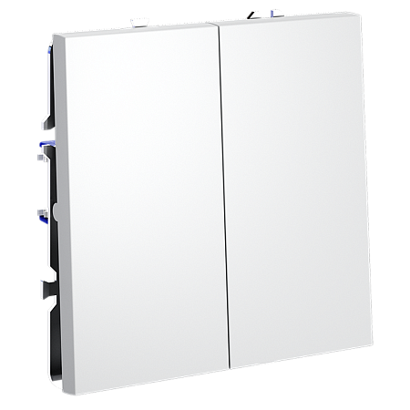 Выключатель встраиваемый VOLTUM S70 двухклавишный (белый матовый) VLS020102 Выключатель встраиваемый VOLTUM S70 двухклавишный (белый матовый) VLS020102