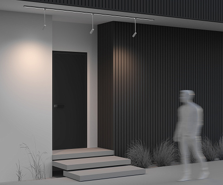 Трековый однофазный уличный светодиодный светильник Maytoni Elasity IP Focus Led O-TR01-2-P-8WW3K