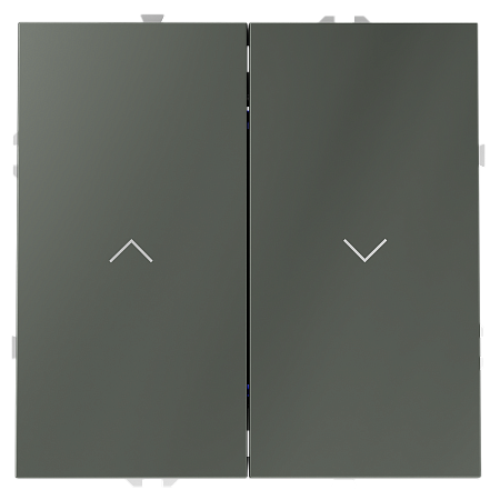 Выключатель двухклавишный встраиваемый для жалюзи 10А Voltum S70 (титан) VLS020706 Выключатель двухклавишный встраиваемый для жалюзи 10А Voltum S70 (титан) VLS020706