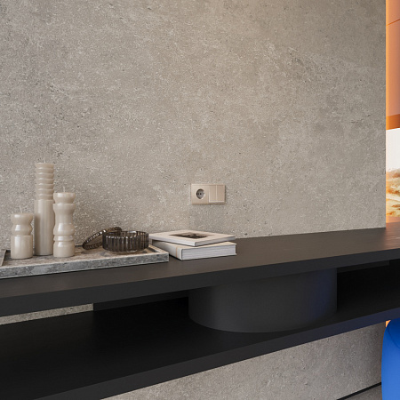 Клавиши для выключателя/переключателя двухклавишного с подсветкой Voltum S70 METAL (платина) VLSM000410