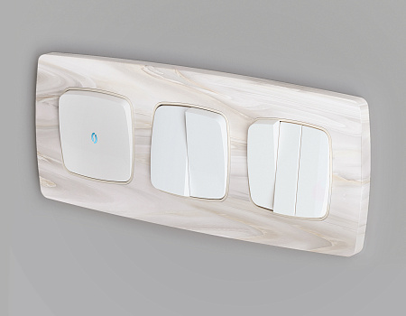 Комплект механизма 2-клавишного перекрестного выключателя 10A Omega MO123030